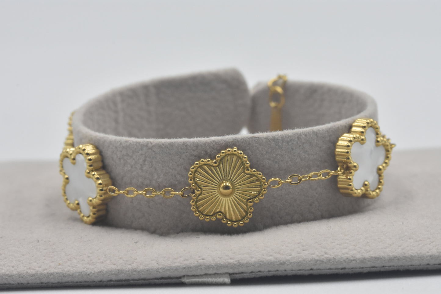 Clover Bracelet Metal/Nacar