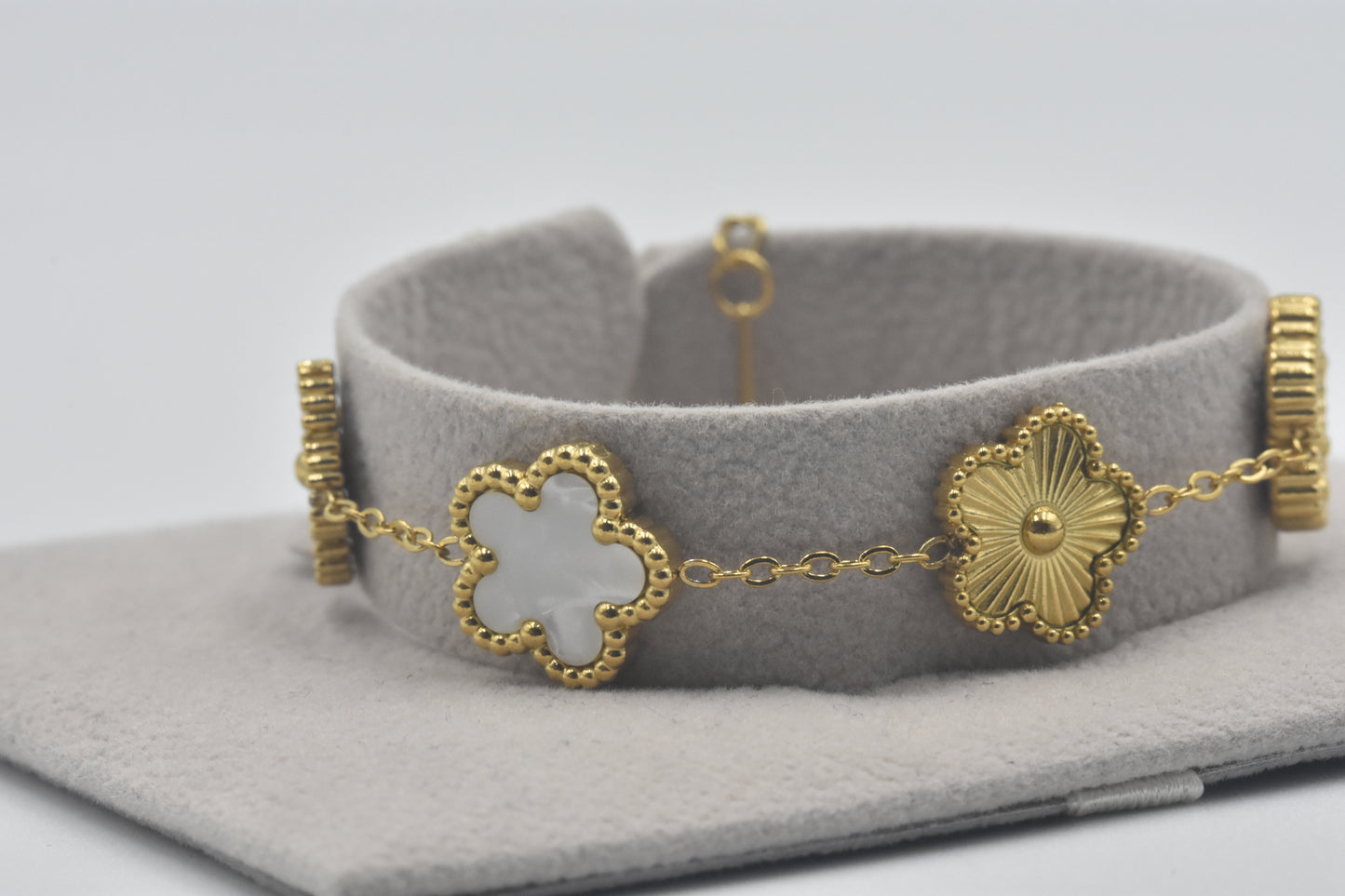 Clover Bracelet Metal/Nacar