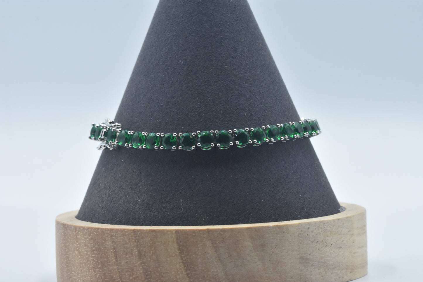 Sterling Silver Bracelet Emerald