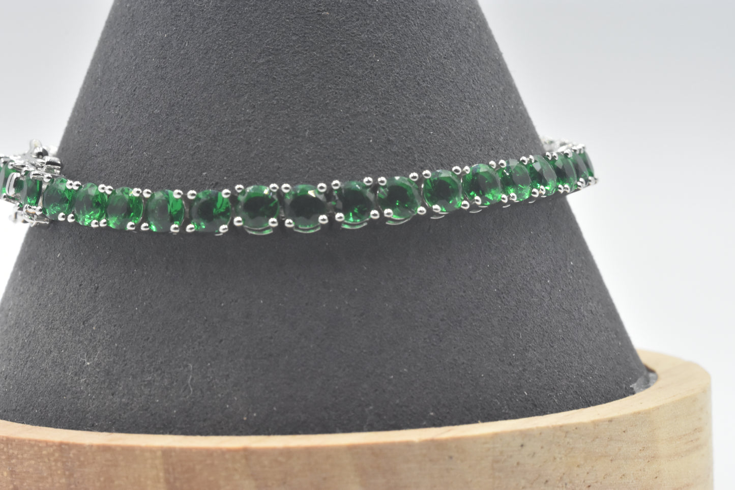 Sterling Silver Bracelet Emerald