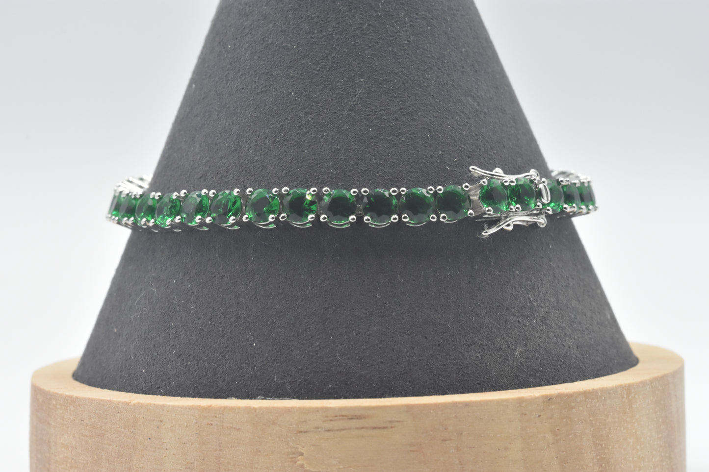 Sterling Silver Bracelet Emerald